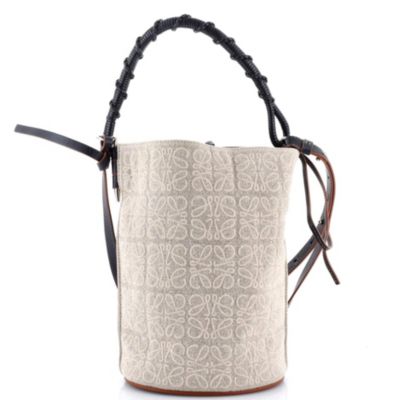 Medium Gate Bucket Bag Anagram Jacquard Canvas