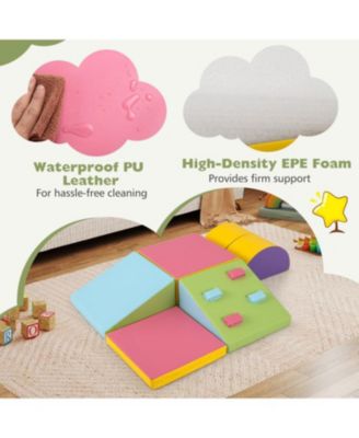 6 Piece Foam Climbing Blocks with Hook and Loop Fasteners