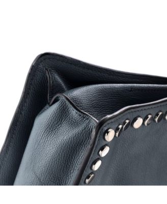 Small Etiquette Flap Bag Studded Glace Calfskin