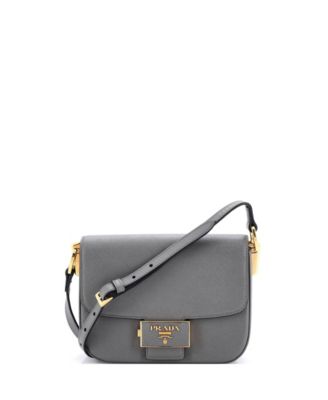 Small Embleme Flap Bag Saffiano Leather