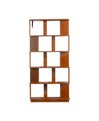 5-Tier Bookcase - Modern Open Storage Bookshelf, Wood Display Shelving for Living Room, Home Office, Bedroom