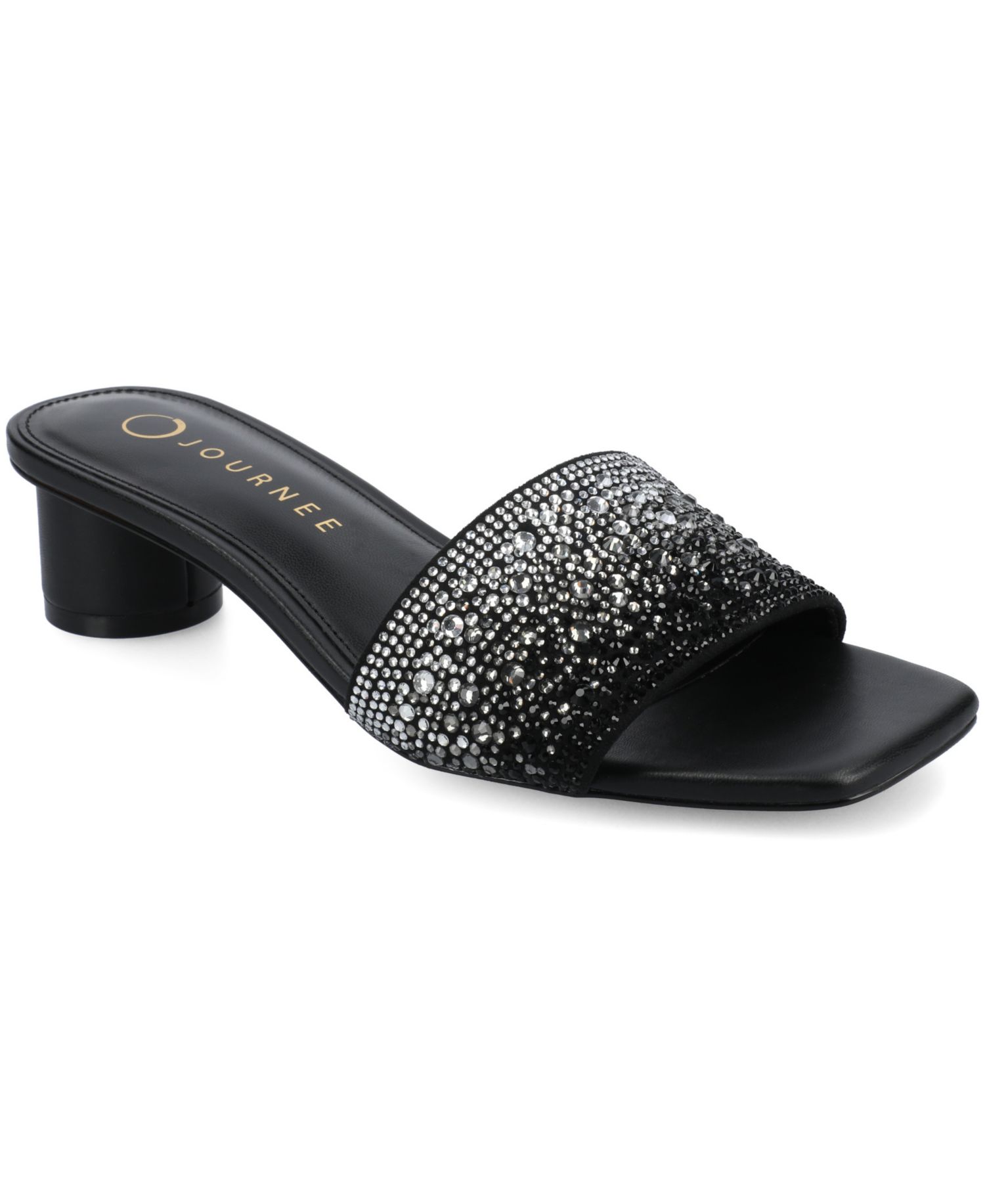 Women's Flora Embellished Block Heel Slide Dress Sandals