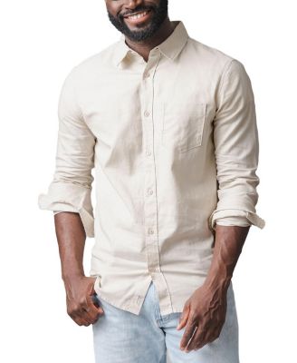 Men's Hope and Henry Long Sleeve Solid Linen Shirt