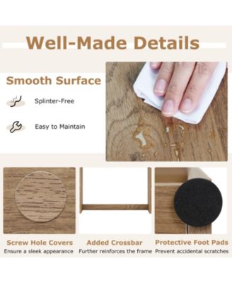 Desktop Bookshelf with 7 Open Cubbies and 3 Adjustable Shelves