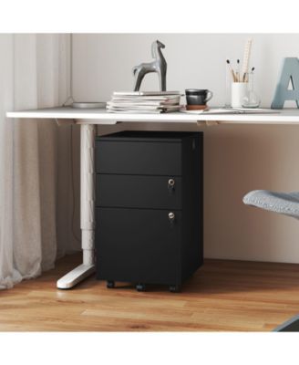 3 Drawer Filing Cabinet Locking Pedestal Desk