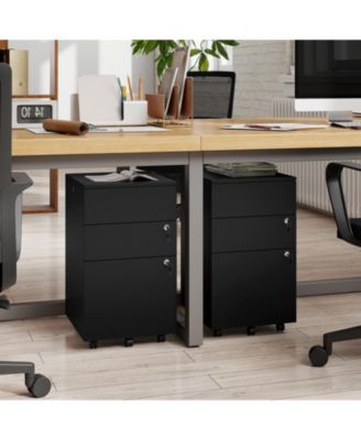 3 Drawer Filing Cabinet Locking Pedestal Desk
