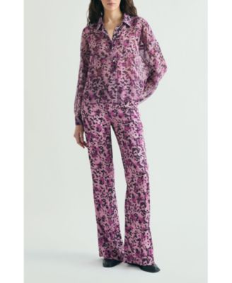 Women's Animal Print Fluid Pants