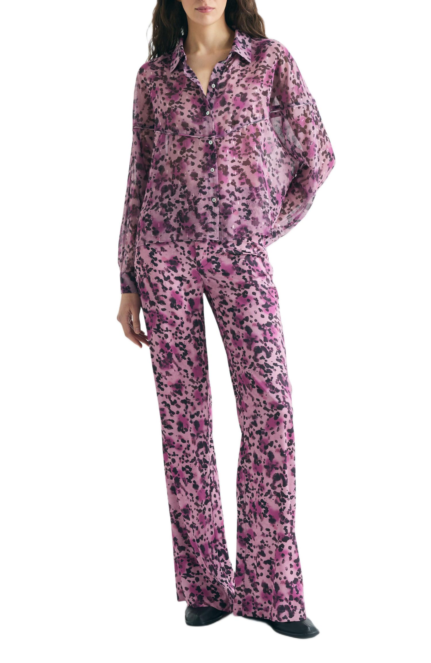 Women's Animal Print Fluid Pants
