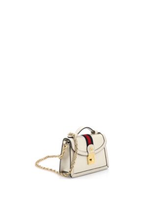 Mini Ophidia Flap Top Handle Bag Leather