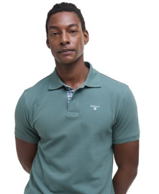 Men's Tartan Pique Short-Sleeve Polo Shirt