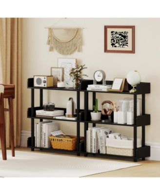 3-Tier Bookshelf with Anti-Tipping Kit and Industrial Storage Unit for Living