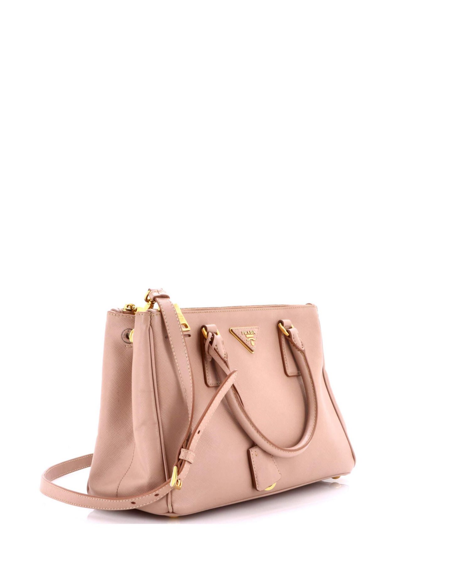 Medium Double Zip Lux Tote Saffiano Leather