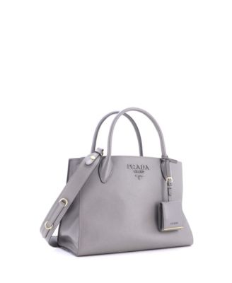 Medium Monochrome Tote Saffiano with City Calf