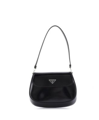 Small Cleo Flap Shoulder Bag Spazzolato Leather