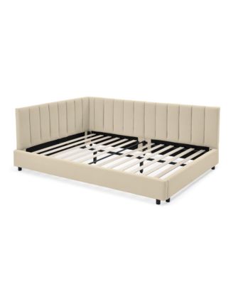 Velvet Tufted Daybed Backrest Armrest