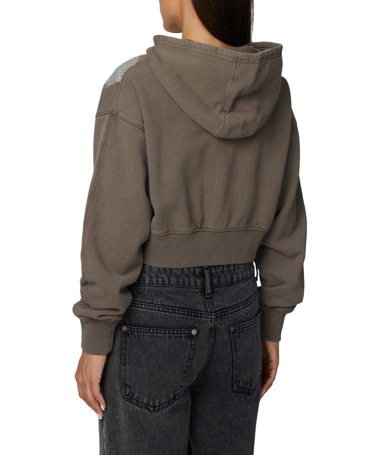 Good For Nothing Women's Cropped Zipped Silhouette Hoodie