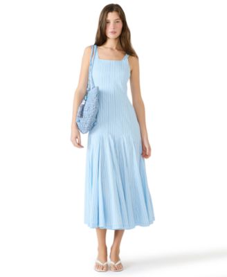 Juniors' Square Neck Midi Dress