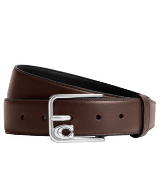 Men's Signature Logo Leather Belt