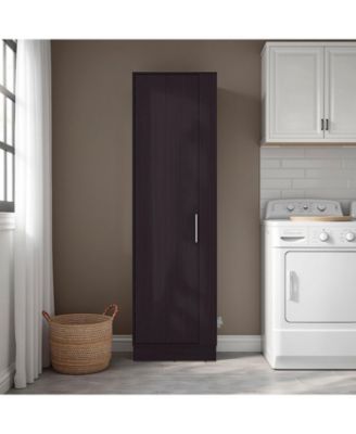 Fairfield Utility Storage Cabinet with 6-Tier Shelf and Broom Hangers