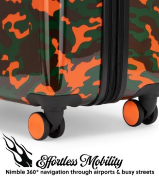 Camo Small Expandable Hardside Carry-On Spinner Suitcase