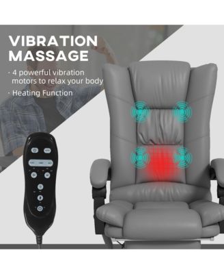 Vibration Massage Office Chair with Heat and Footrest