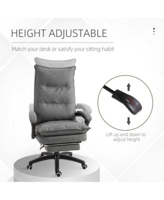 360degree(s) Swivel Executive Home Office Chair with Adjustable Height and Retractable Footrest