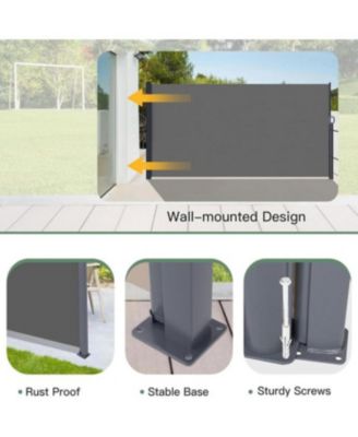 Retractable Side Awning, Double Side Awning, Waterproof Folding Outdoor Privacy
