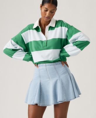 Women's Godet Mid-Rise Mini Skirt