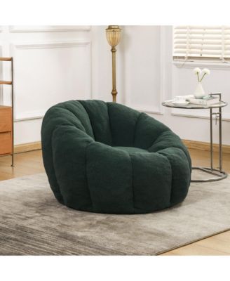 Bean Bag Sofa Chair with Armrests, High-Density Foam-Filled Lounge Chair