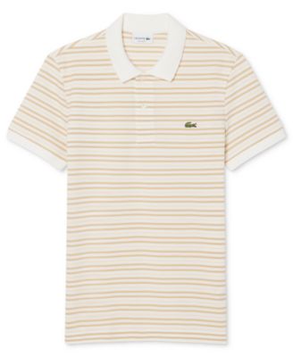Men's Classic Fit Striped Pique Polo Shirt
