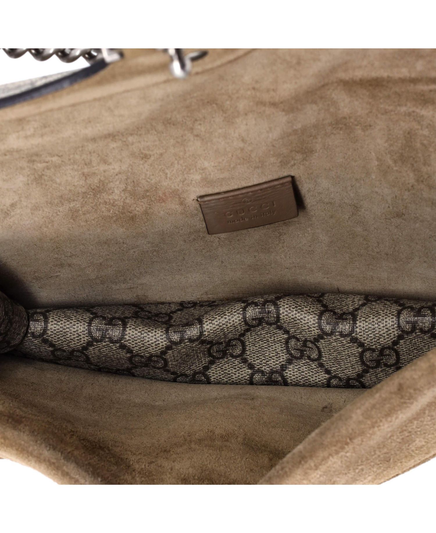 Small Dionysus Bag GG Coated Canvas with Crystal Embellished Metal