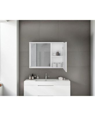 Nome Medicine Cabinet with Interior Storage Compartments, White