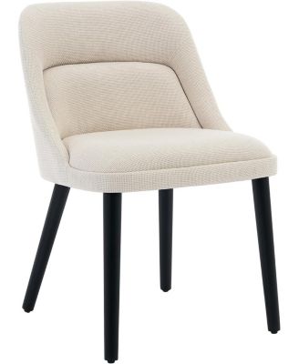 Dining Room Chairs Set of 6,Upholstered Linen Fabric Dining Chairs with Wood Legs,Modern Dining Chairs for Kitchen,Dining Room