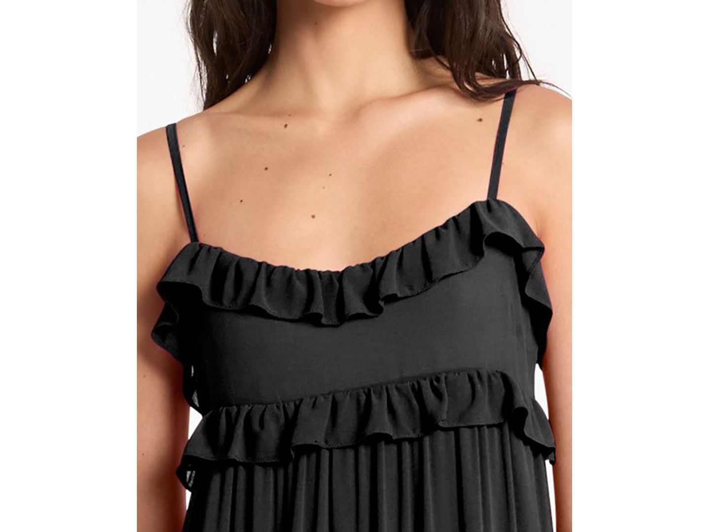 Женское платье Michael Kors Sleeveless Tiered Maxi, цвет: Чёрный — фото 2