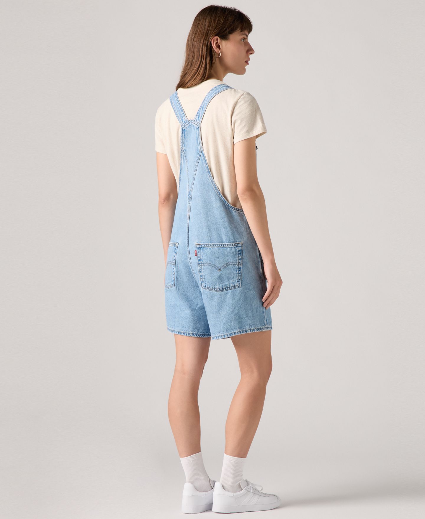 Женские комбинезоны Levi's Vintage-Inspired Square Neck Adjustable Straps Shortalls, цвет: I Will — фото 4