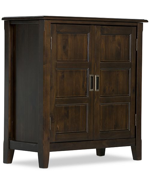 Simpli Home Hampstead Low Storage Cabinet, Quick Ship ...