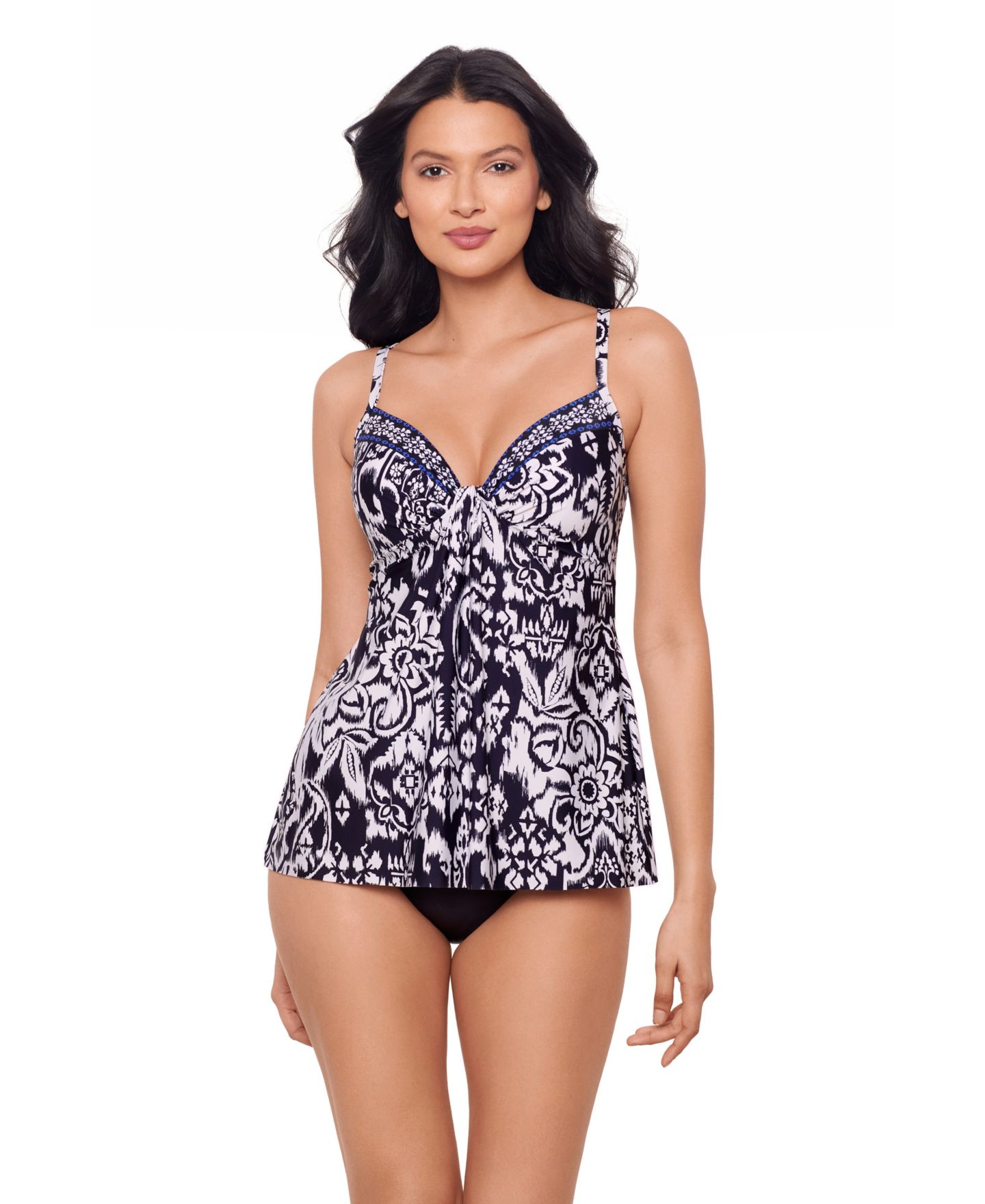 Женский верх от танкини Miraclesuit с принтом и косточками, цвет: Talavera — фото 1