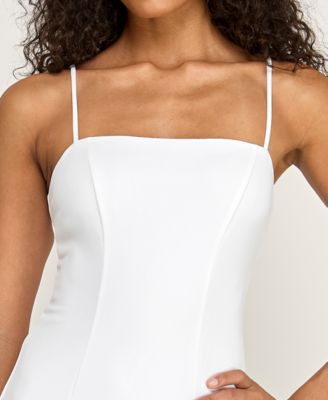 Juniors' Sleeveless Square Neck Mini Dress