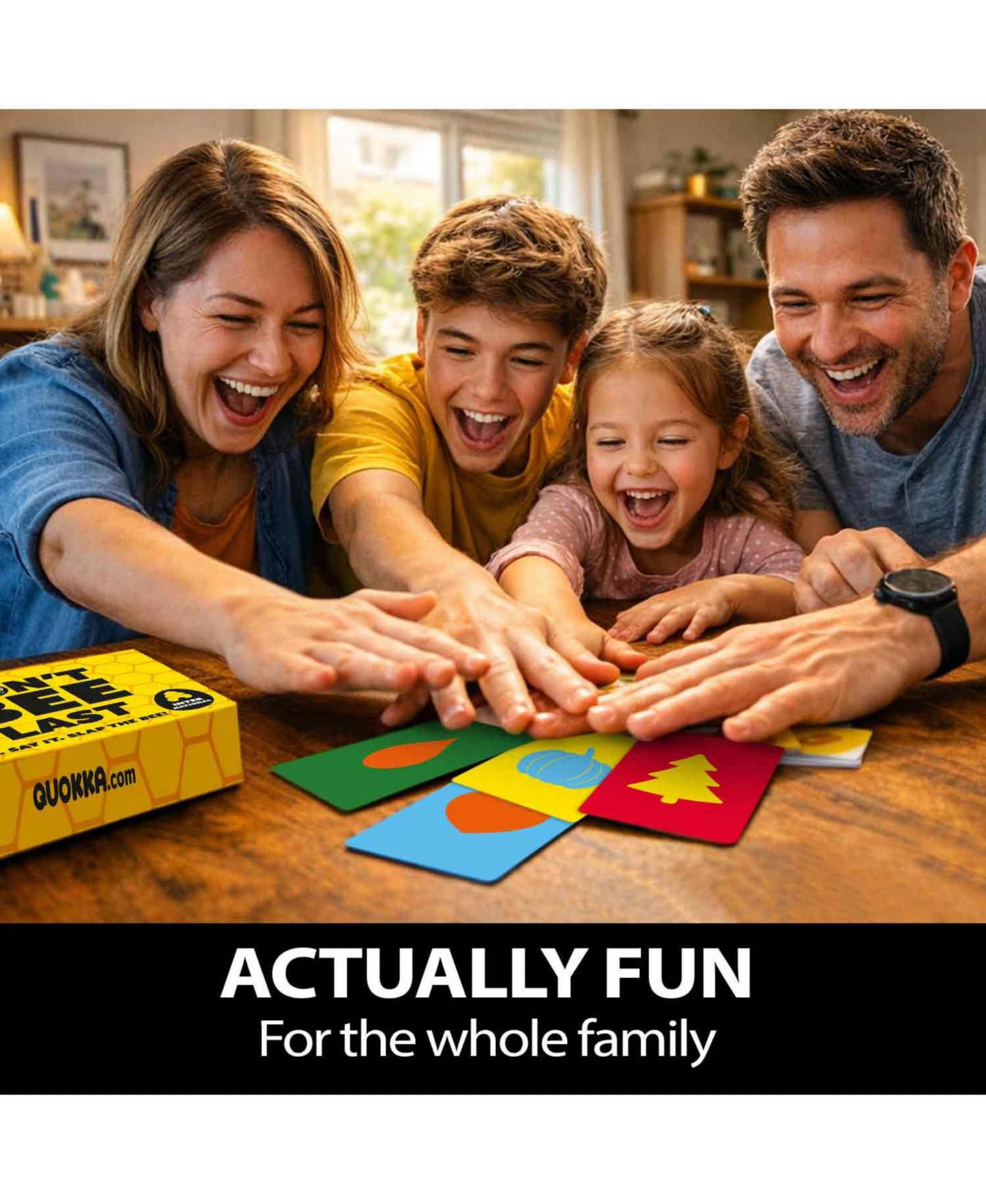 Детская настольная игра Quokka Don't Bee Last 72-Card Fast-Paced Family Board Game, Ages 7+, цвет: Global — фото 4