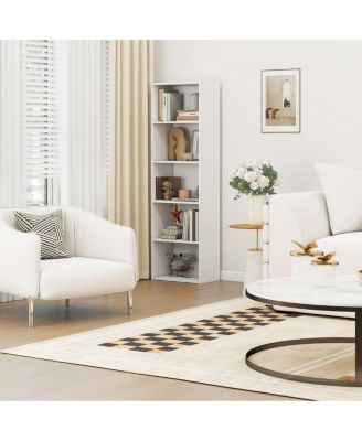 5 Cube Decorative Open Bookshelf Kids Toy Storage Organizer Horizontal Vertical, White