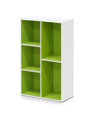 5 Cube Storage Bookshelf Kids Toy Organizer Horizontal Vertical, Green