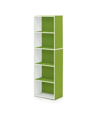 5 Cube Decorative Open Bookshelf Kids Toy Storage Organizer Horizontal Vertical, Green
