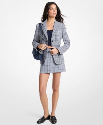 MICHAEL Women's Notch Collar Fitted Blazer