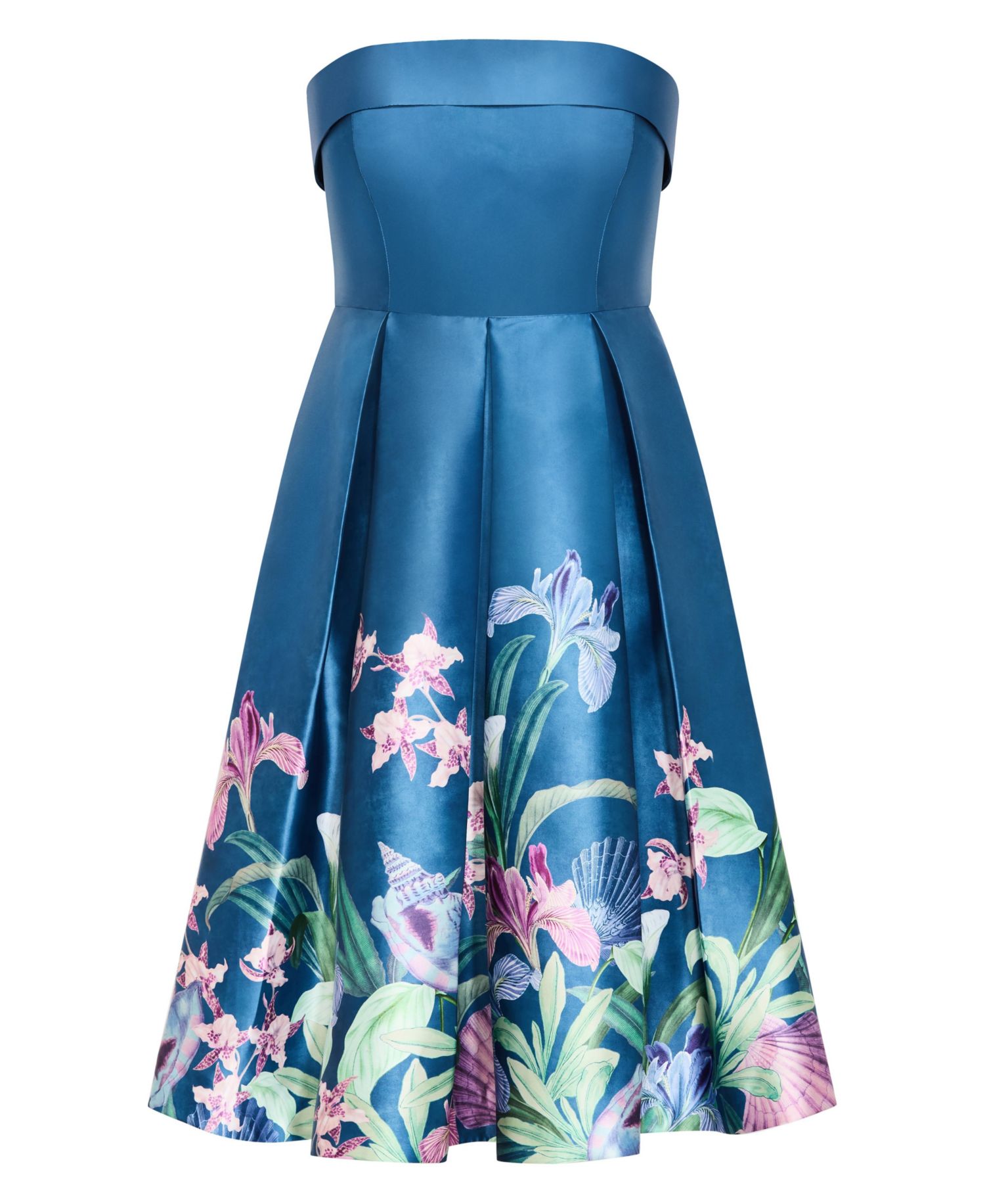 Plus Size Tiffany Bloom Strapless Midi Dress