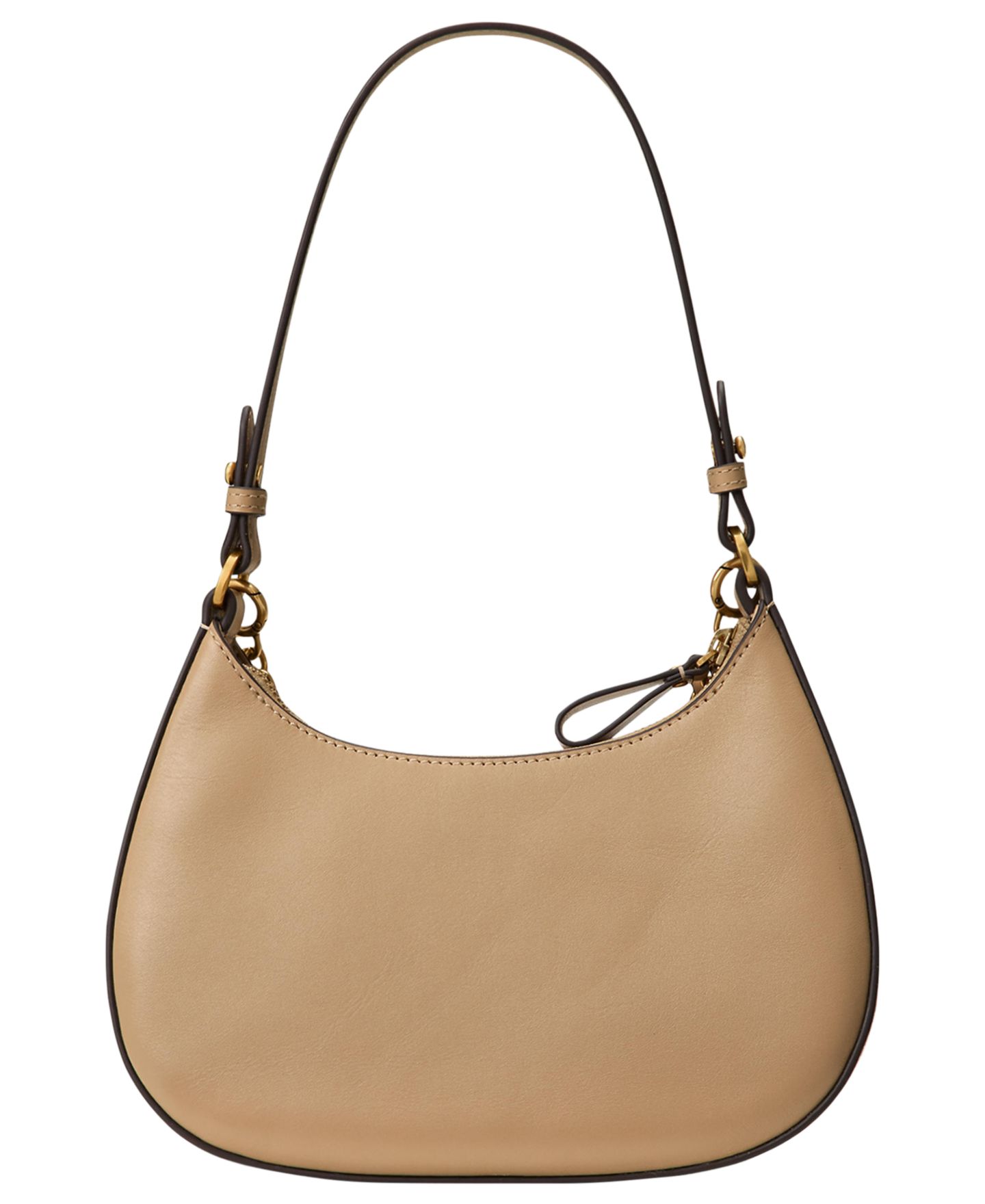Женская сумка Lauren Ralph Lauren Marcy Medium Leather Shoulder, цвет: Рыжевато-коричневый — фото 4