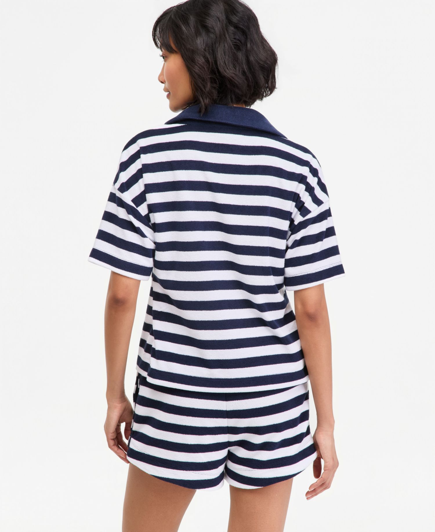Women's Knit Terry Polo Top
