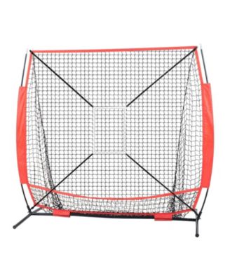 5 x 5 Ft Baseball Softball Practice Net with Bow Frame and Carry Bag