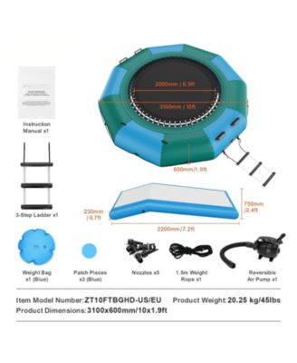 Inflatable Water Bouncer with Slide, Ladder and Air Pump