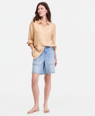 Women's Gauze Relaxed Button-Down Shirt