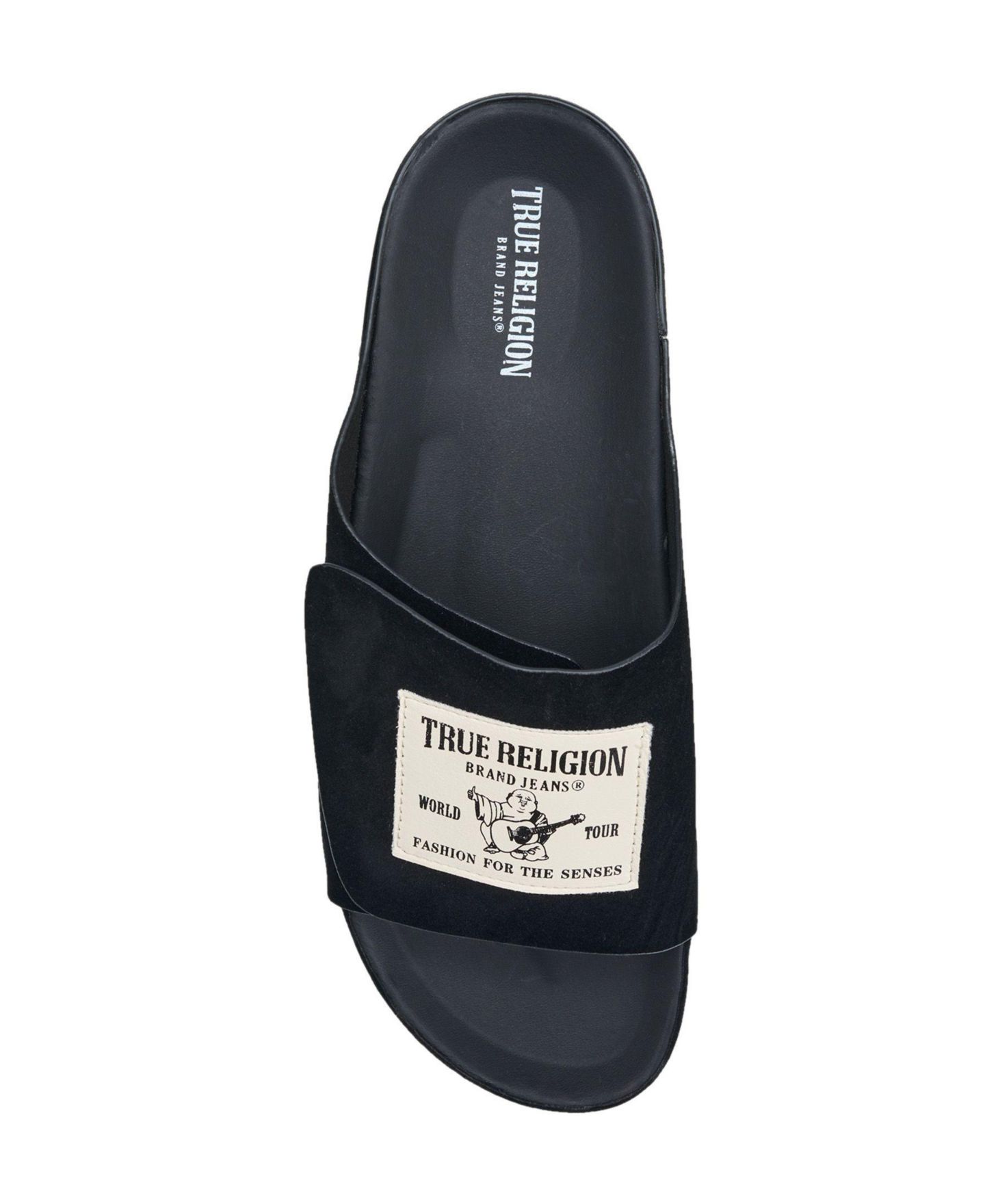 Мужские сандалии True Religion Cudi Velcro Strap SRS Logo Patch Sandal, цвет: Чёрный — фото 6